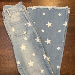 Cello High Rise Super Flare Star Jeans
